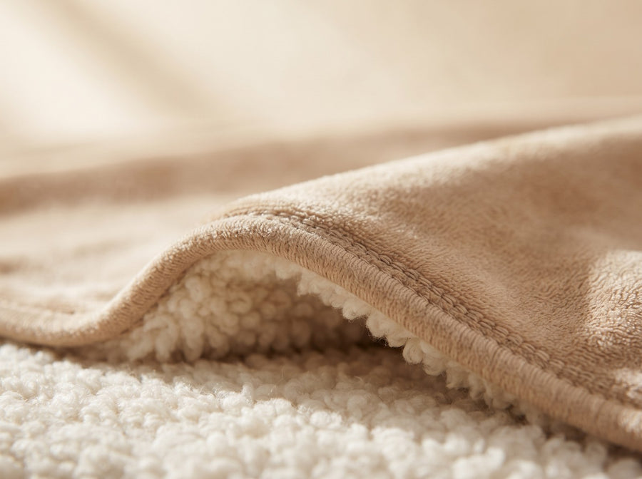 SoftCloud® Sherpa Throw – Fleece and sherpa close-up